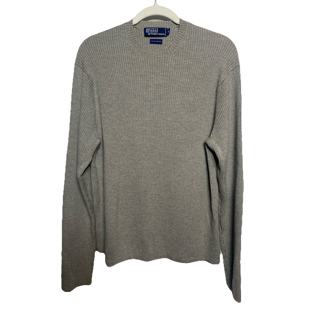 Polo Ralph Lauren 100% Merino Wool Ribbed Sweater Men's Size XL